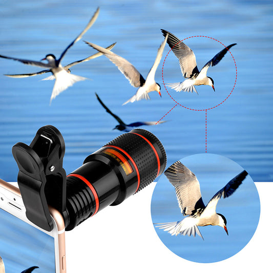 Clip-On Retractable Zoom Telescope Camera Lens For mobile Phone