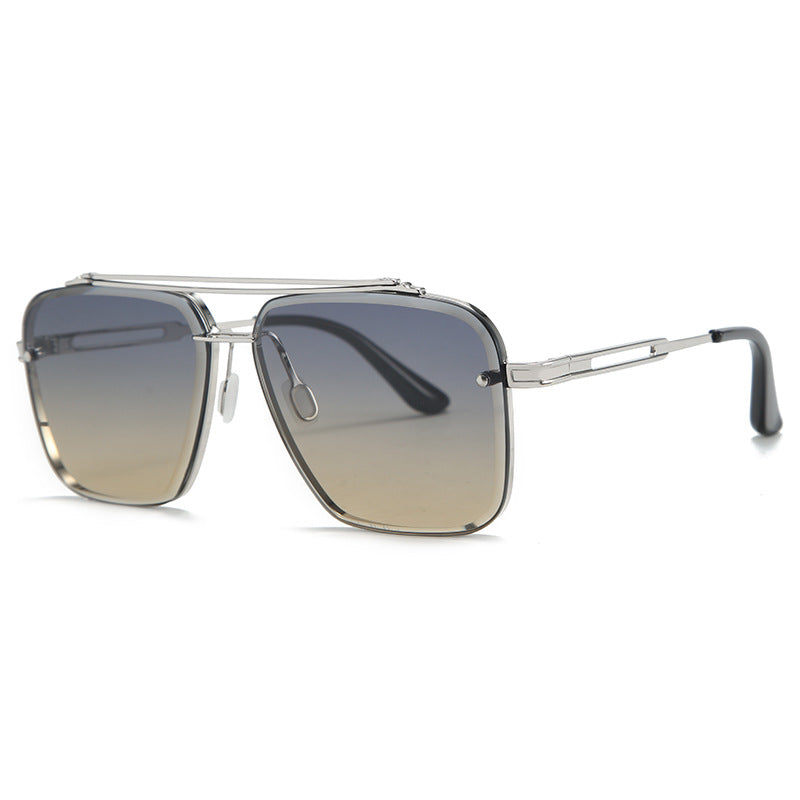 Mens  Double Beam Cut Edge Sunglasses