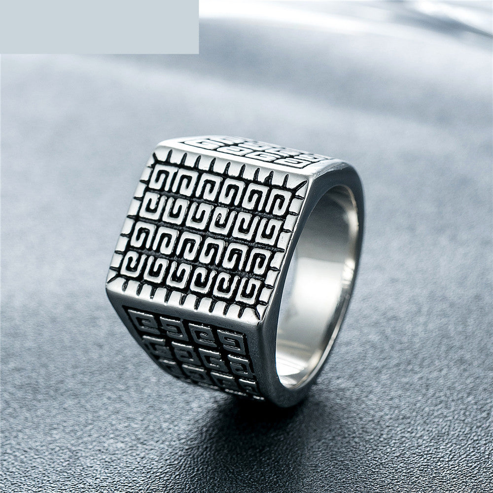 Mens Square Ring