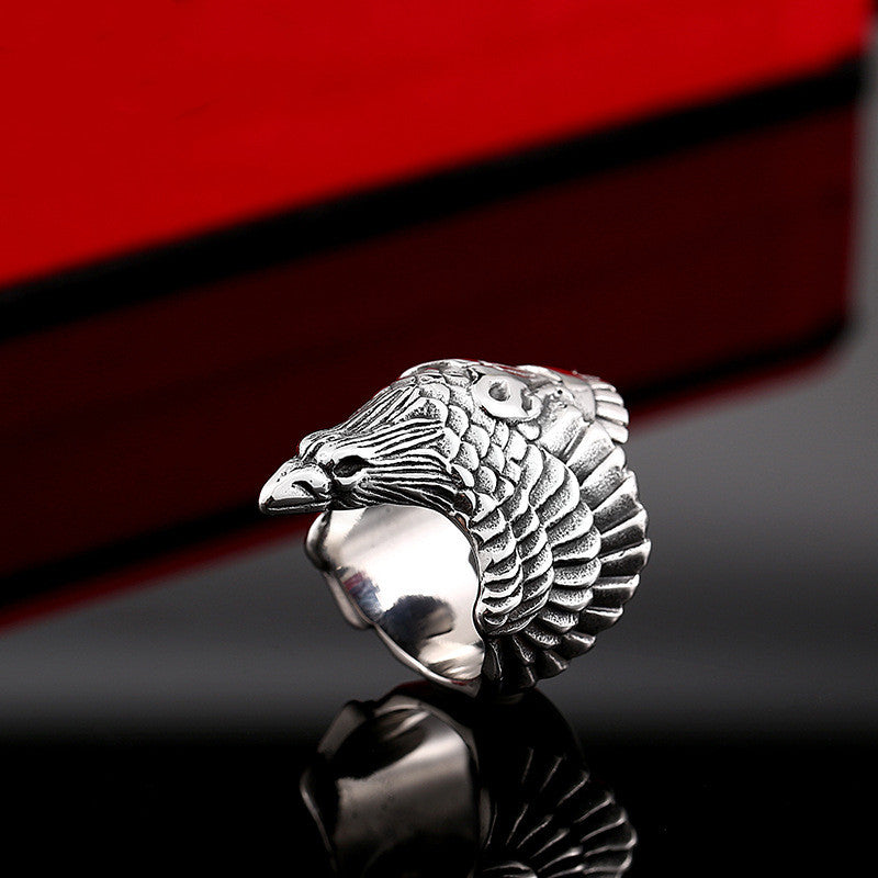 Mens Crow Ring