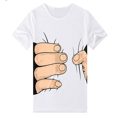 3D big hand short sleeve t-shirt