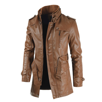 Mid-length Leather Jacket