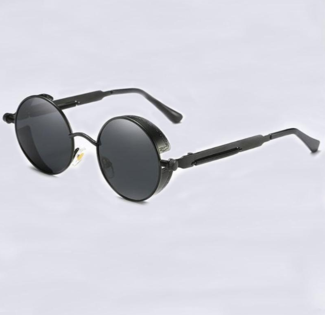 UV protection round frame sunglasses