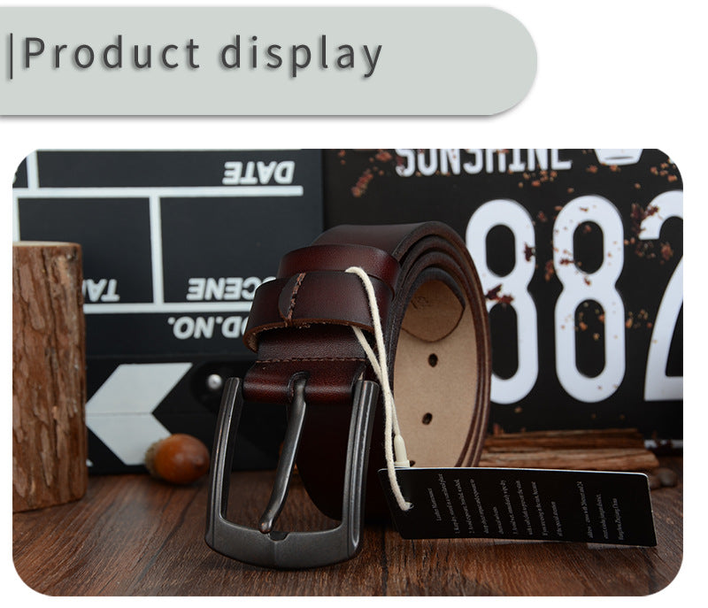 Dynamic buckle leather belt