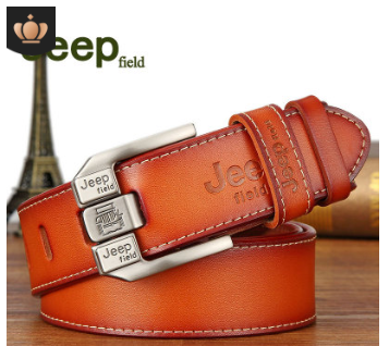 Men's leather belt