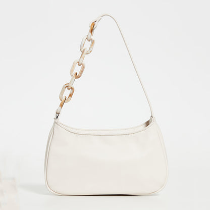 baguette acrylic chain shoulder handbag