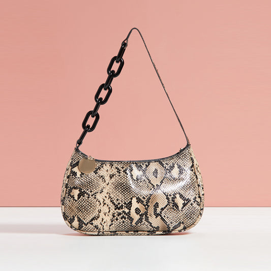 baguette acrylic chain shoulder handbag