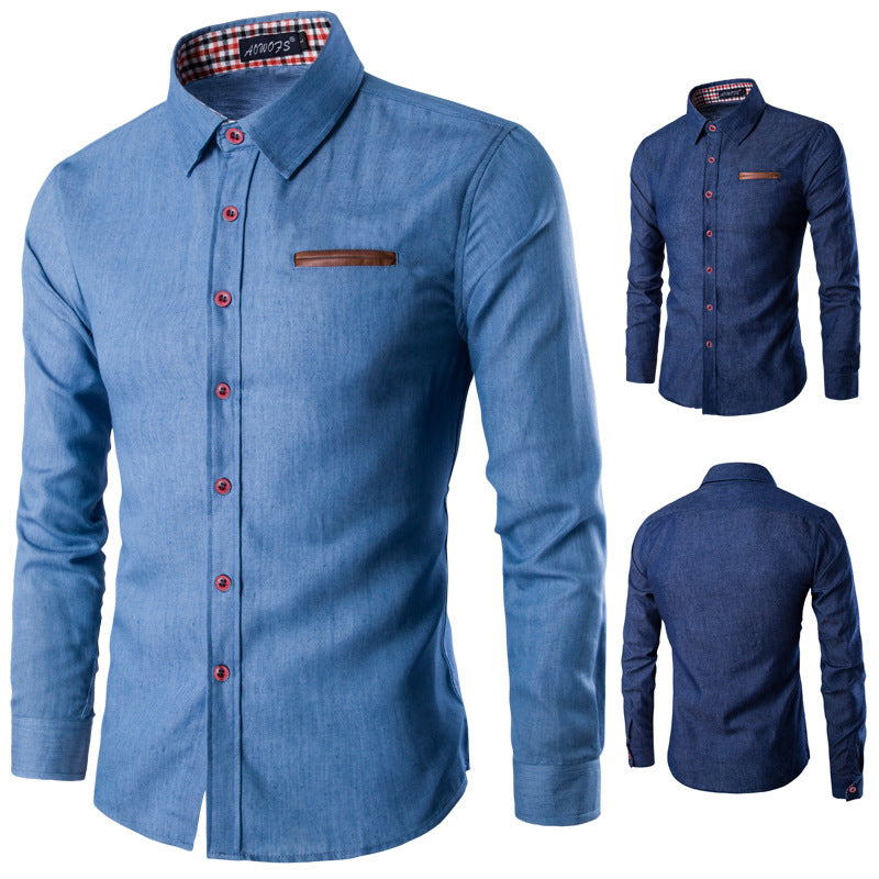 Long sleeve denim shirt