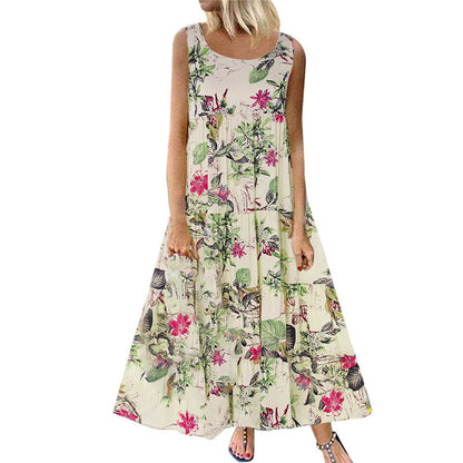 Bohemian Floral Summer Beach Long Dress