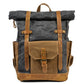 Retro contrast color waterproof rucksack