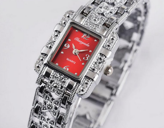 Square Studded Steel Watch