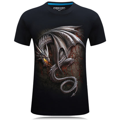 Dragon round neck short sleeve t-shirt