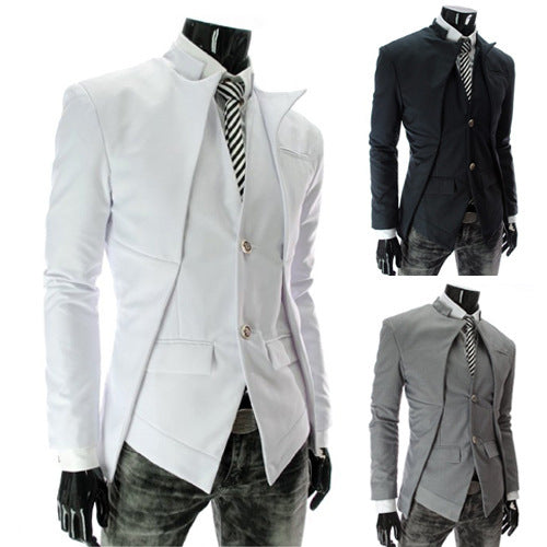 Asymmetric design slim suit