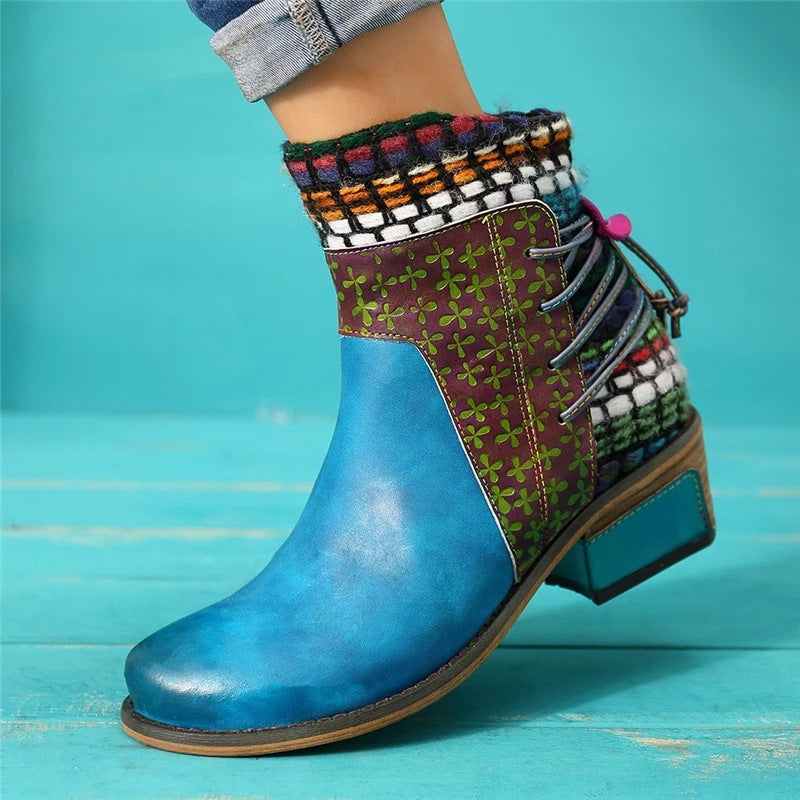 Handmade ethnic short boots