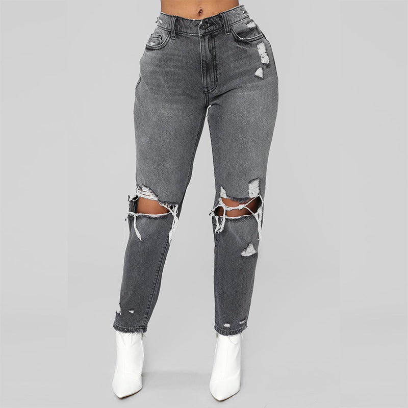 High Waist skinny pencil Denim Pants