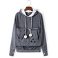 Big pocket hooded sweatshirt