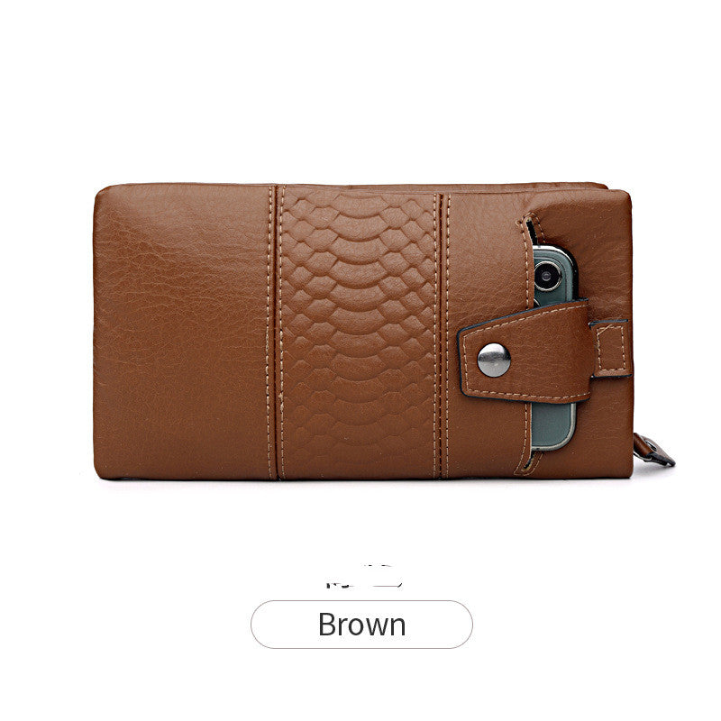 Long Clutch Multifunctional Soft Leather Zipper Wallet