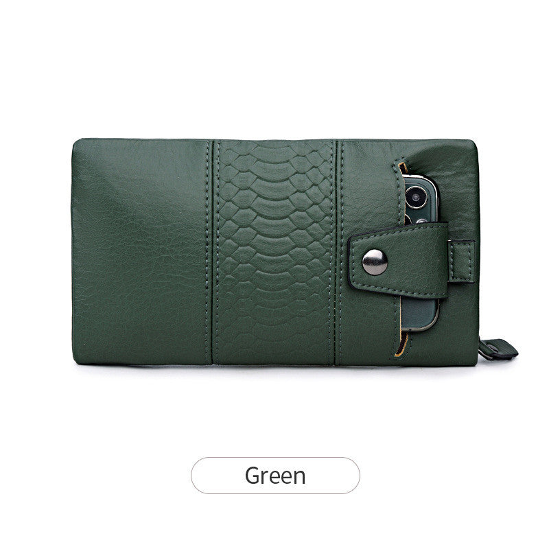 Long Clutch Multifunctional Soft Leather Zipper Wallet