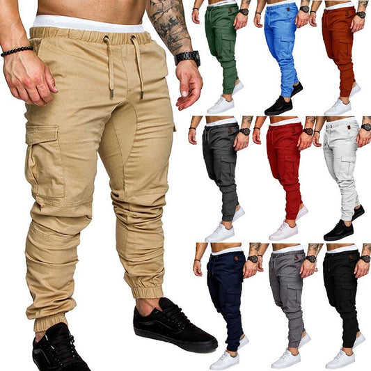 Woven Fabric Casual Drawstring Pants