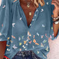 Elegant Butterfly Print Shirt