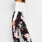 High-Waisted Loose Printed Wide-Leg Trousers
