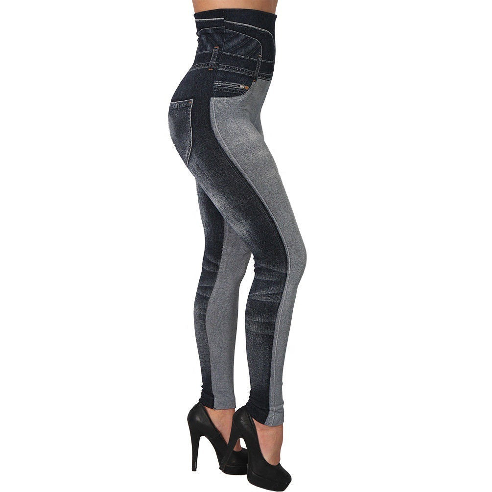 Seamless Imitation Denim Legging