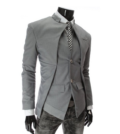 Asymmetric design slim suit