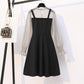 Western Style Mesh Stitching Dress