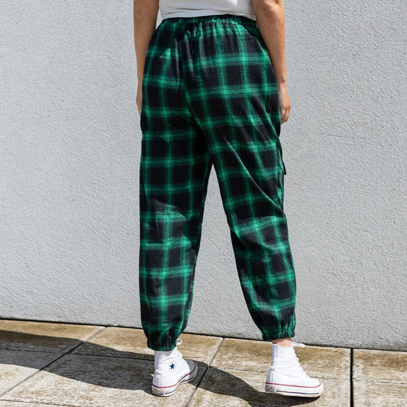 High Waist Plaid pants