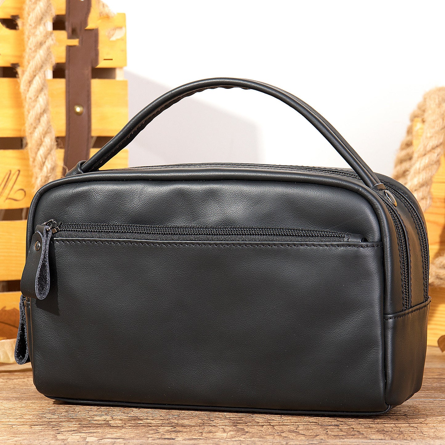 Super Soft Large Capacity Leather Business Handbag
