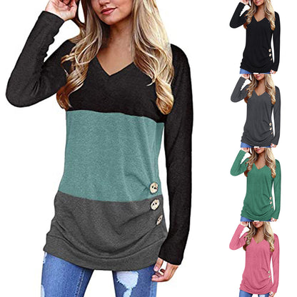 V-Neck Long-Sleeved Top