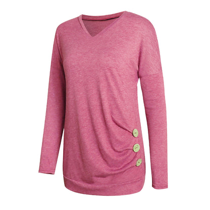 V-Neck Long-Sleeved Top