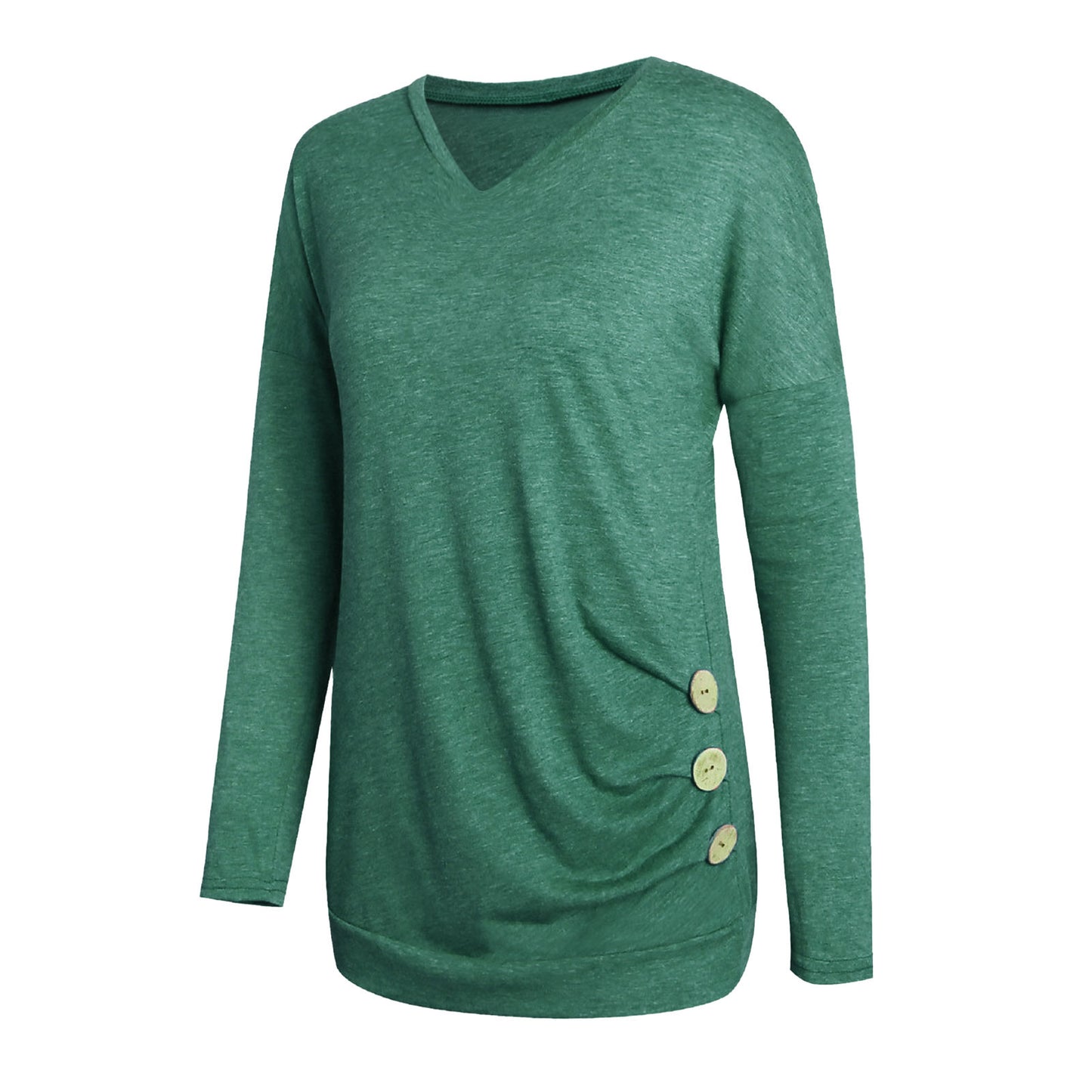 V-Neck Long-Sleeved Top