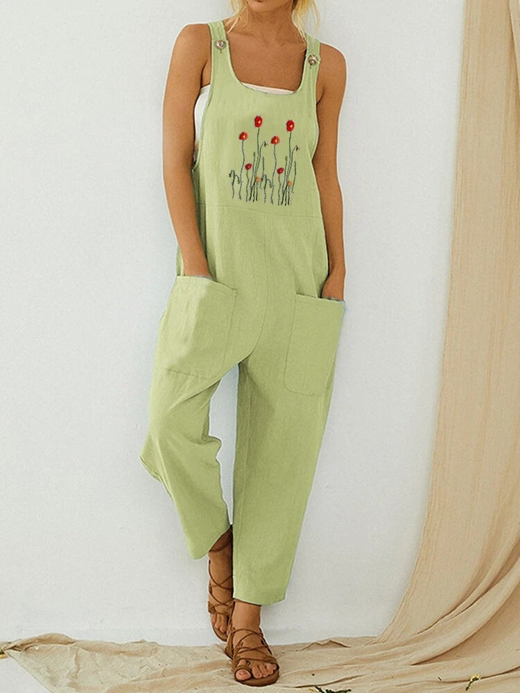 Loose Embroidered Casual Pants