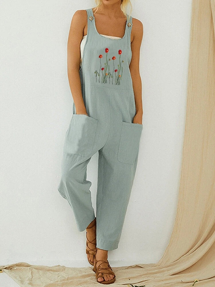 Loose Embroidered Casual Pants
