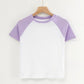 Contrast Stitching Short-sleeved T-shirt