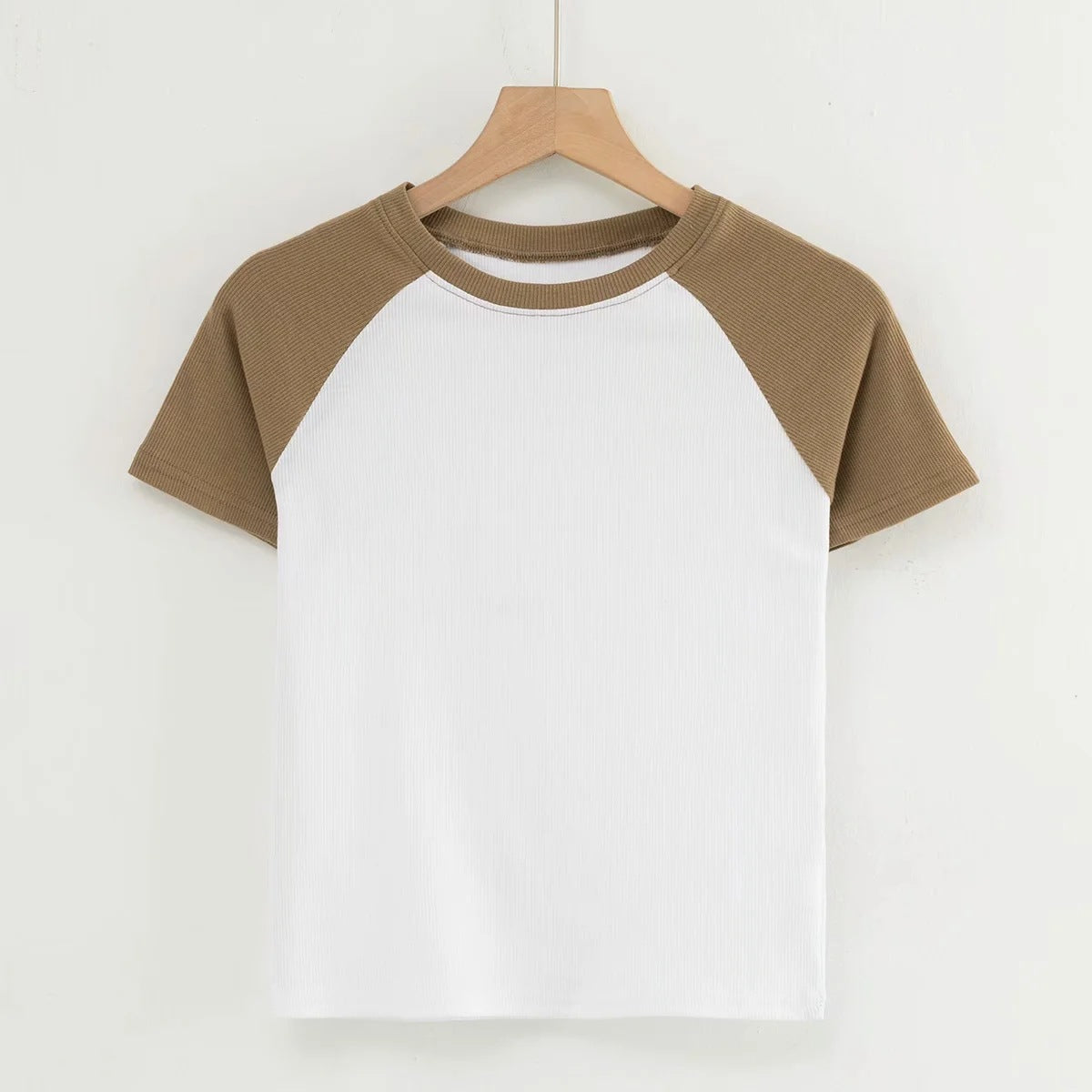 Contrast Stitching Short-sleeved T-shirt