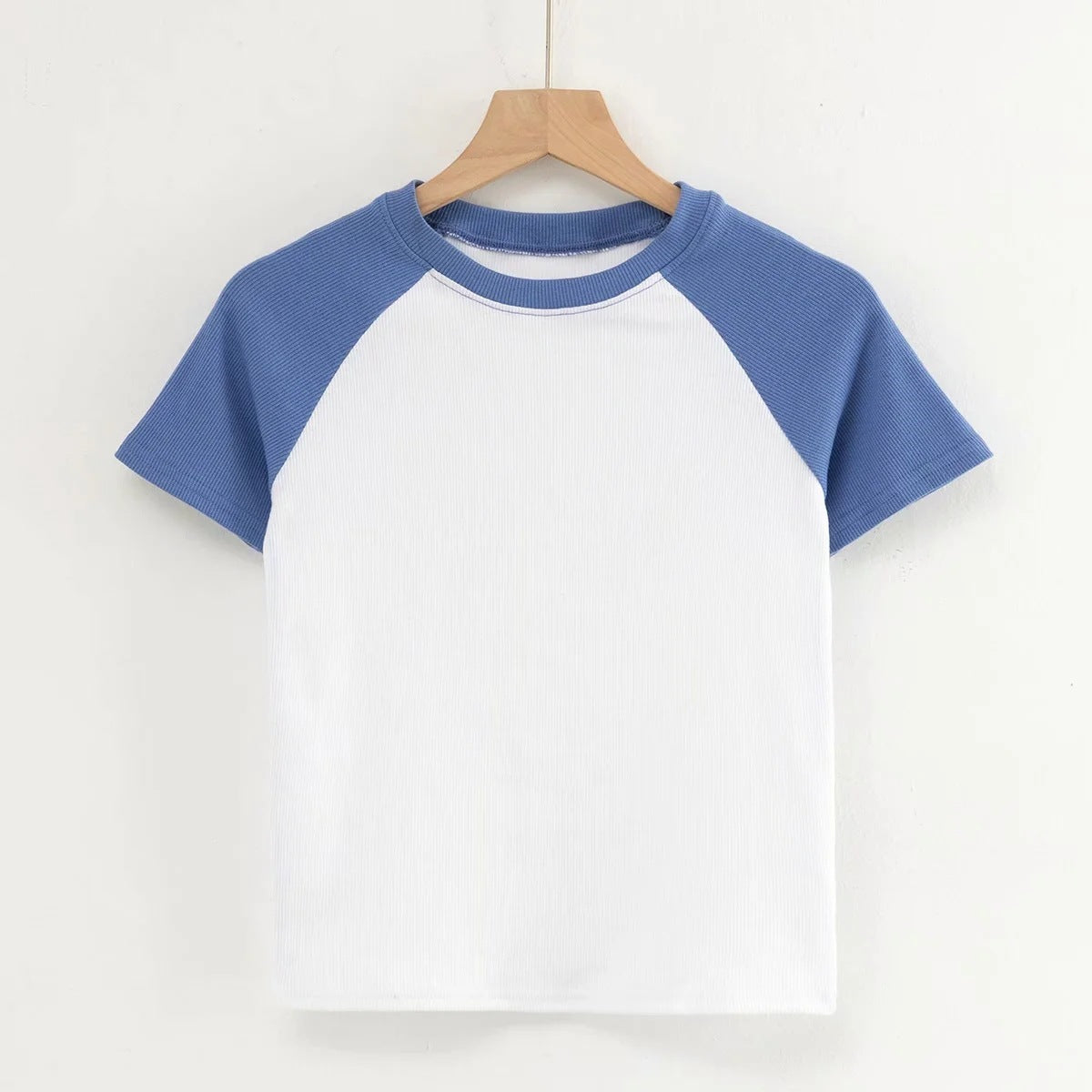 Contrast Stitching Short-sleeved T-shirt