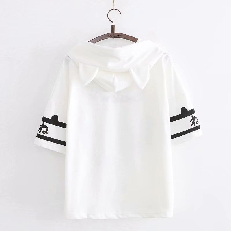 Hooded Short-Sleeved T-Shirt