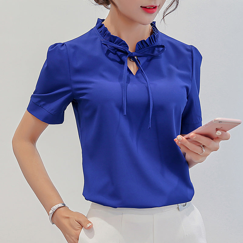 Chiffon Short Sleeve Blouse