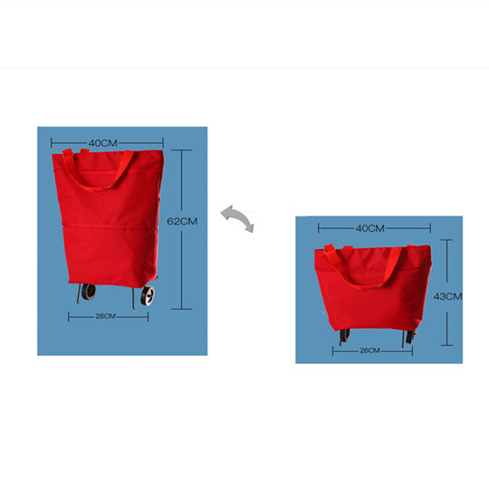 Folding Tug Wheel Shopping Bag