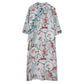 Mid-Length Printed Linen Dress