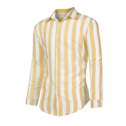 Men's long sleeve striped shirt