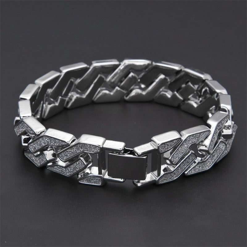 Rhinestone Cuban Bracelet For Mens