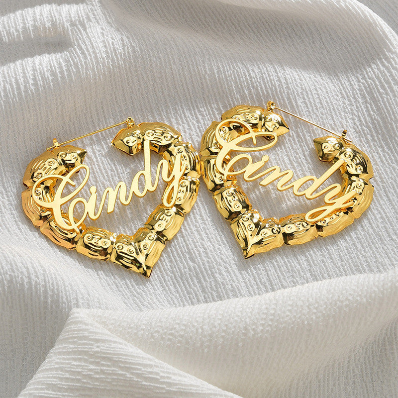 Letter Queen Love Earrings