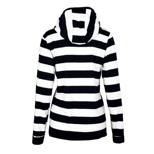European And American Striped Hooded Sweater Jacket