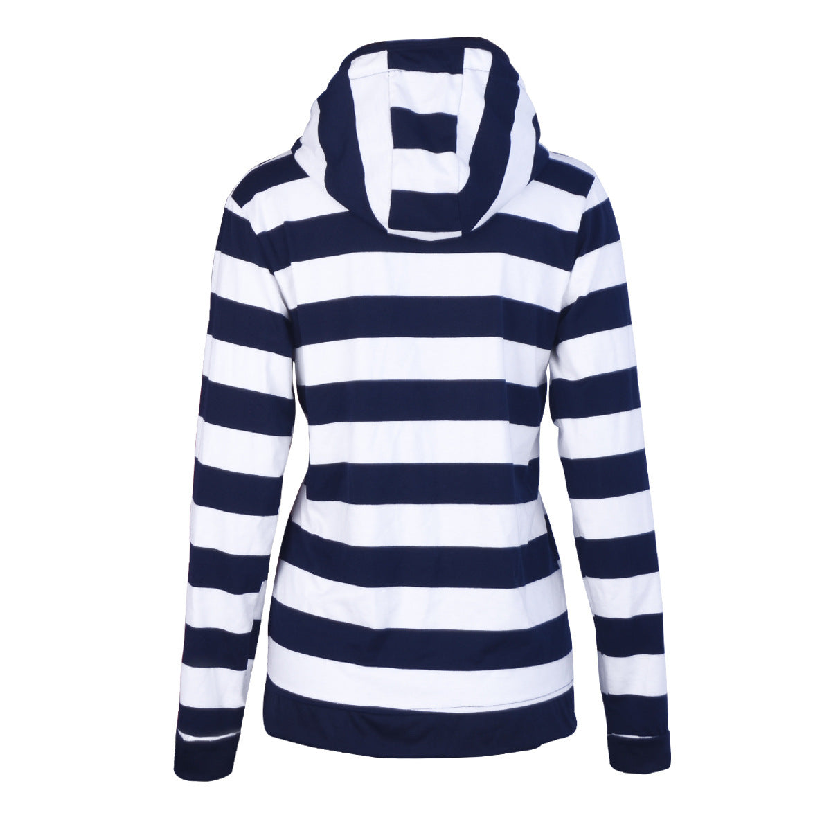 European And American Striped Hooded Sweater Jacket