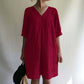 V-neck Cotton And Linen Loose Dress