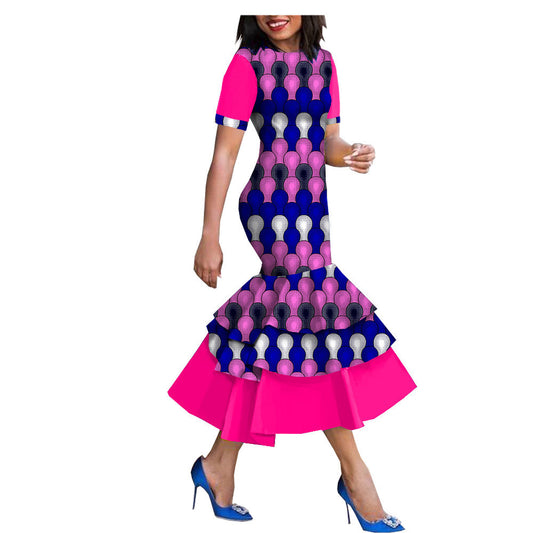 アフリカン ナショナル コットン バティック ドレス