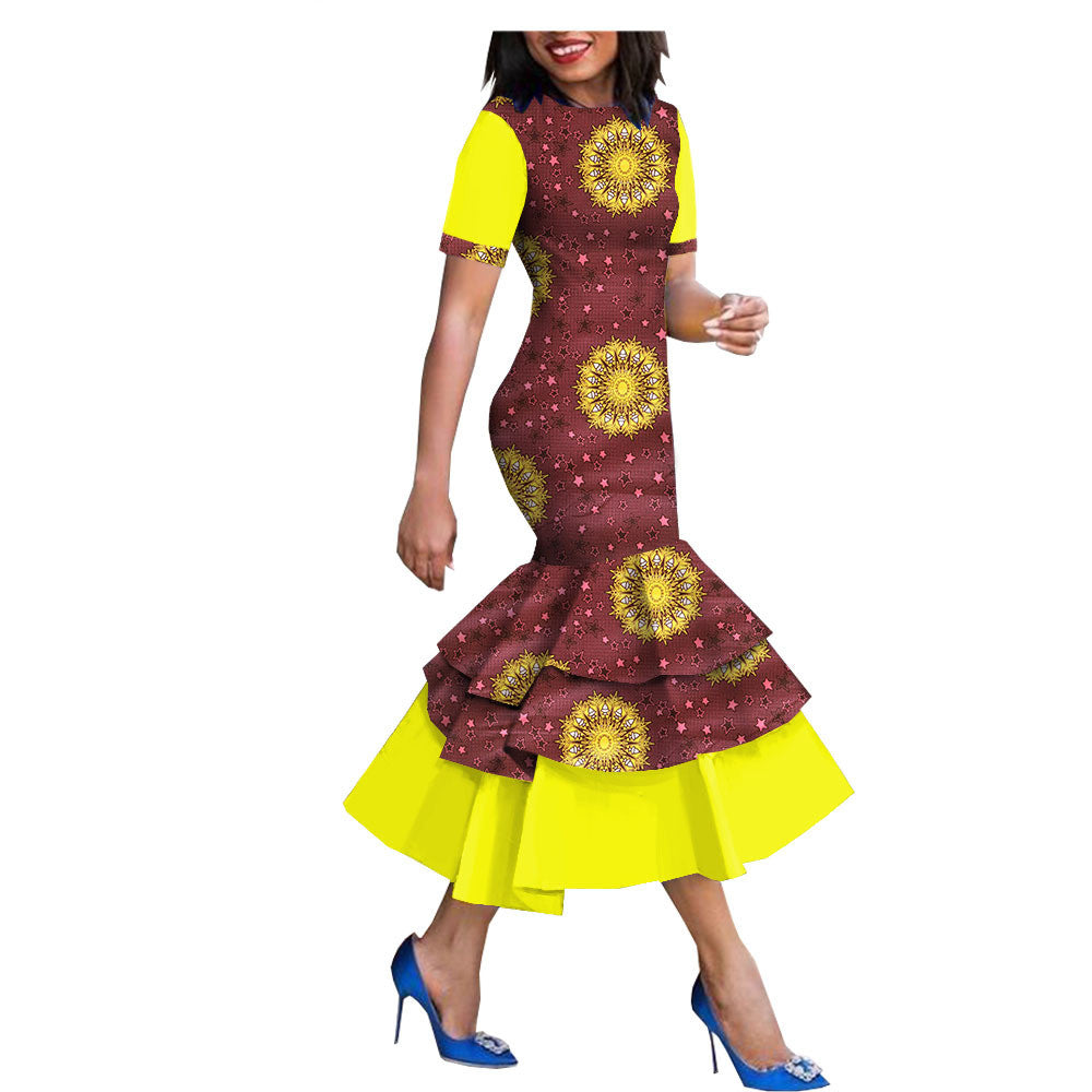 アフリカン ナショナル コットン バティック ドレス